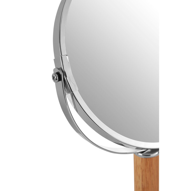 Solid Wood Flat Floor Mirror, Silver