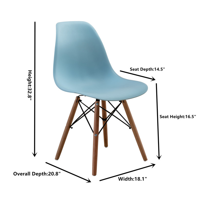 Josclyn Side Chair for Bedroom Kitchen Office, Sky Blue