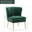 Chaise d'appoint en velours Tru-1276429203