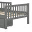 Lit plateforme en bois - garde-corps double face + deux tiroirs de rangement intégrés-118036952-118036950