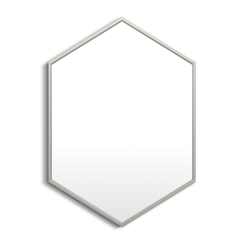 Breckler Metal Mirror, Silver, 31" x 22"