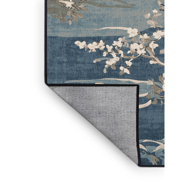 Machine Washable Gray Area Rug, Rectangle 6' x 9'