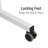 Mind Reader Standing Desk, Adjustable Height Laptop Workstation, Portable Rolling Desk on Wheels, Two-Tier Metal Frame, White