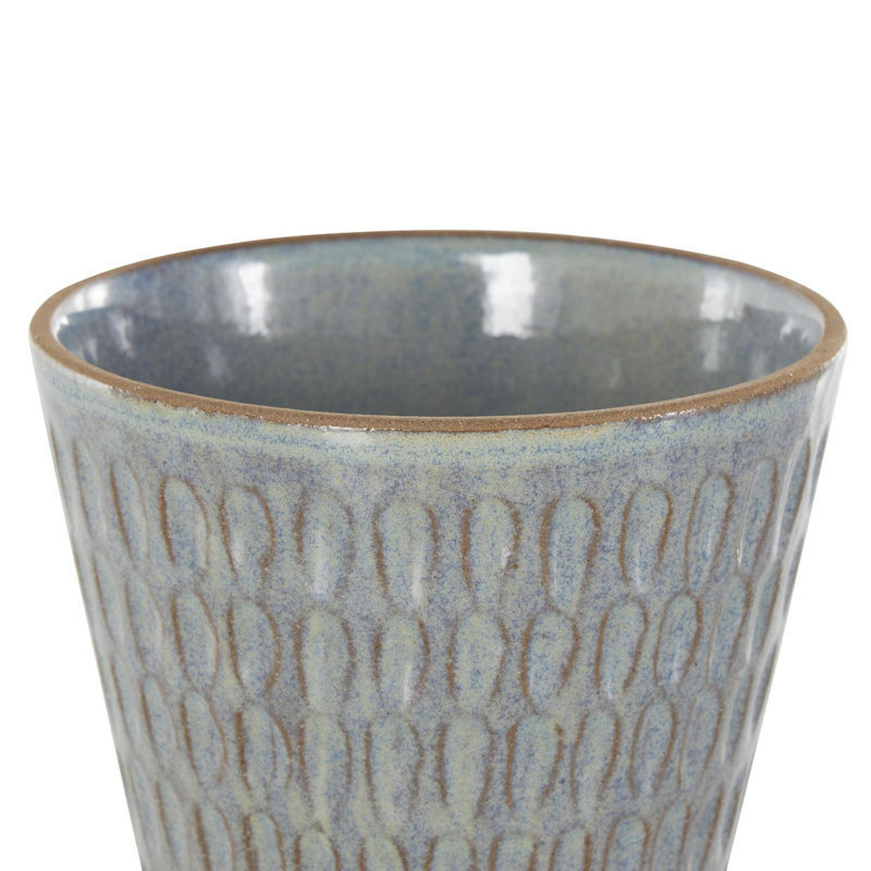Ensemble de pots à fleurs géométriques ovales en céramique 3 pièces Cole and Grey