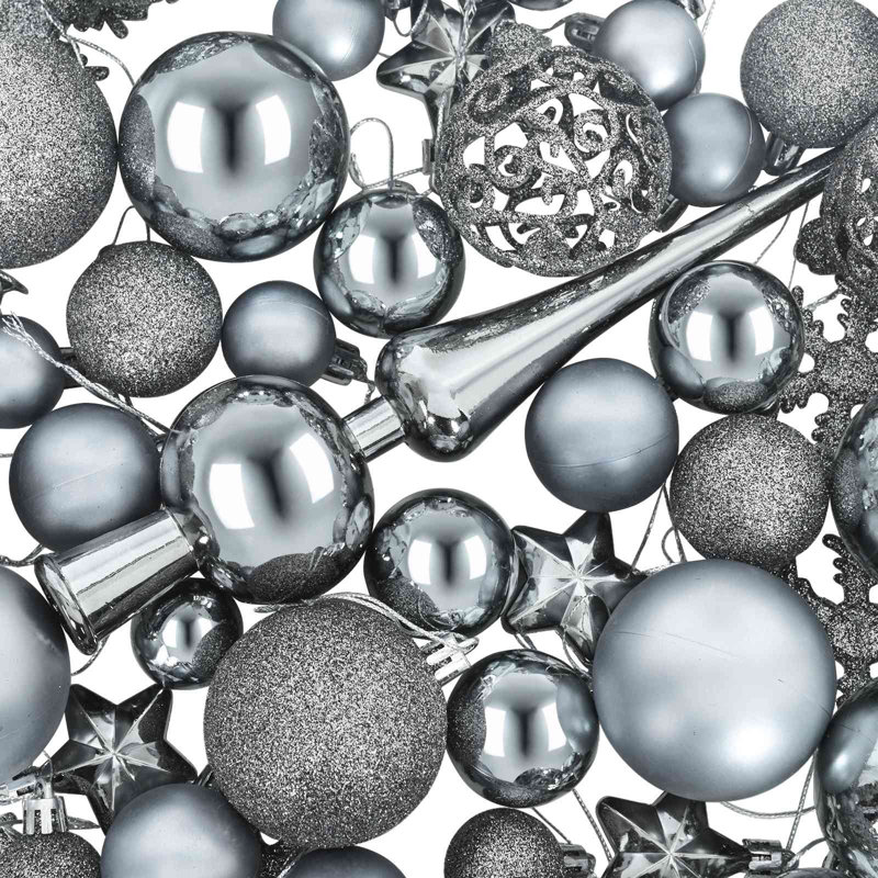 6cm Polystyrene Bauble, Grey