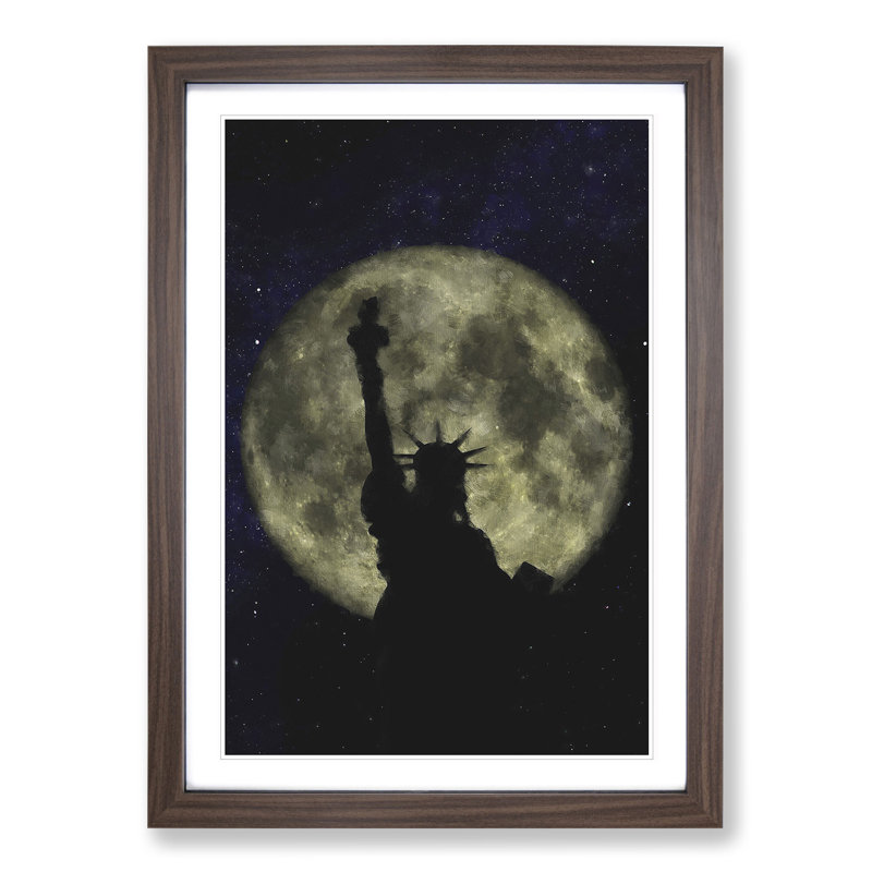 The Statue of Liberty Vol.4 - Picture Frame Painting, 36cm H x 27cm W x 2cm D, Walnut Framed