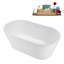 Baignoire autoportante 59 po avec drain interne 59 po Streamline