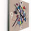 Horloge murale moderne Compositions géométriques colorées III-1065584609