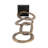 Decorative Object Linked Ring Sculpture for Home Decor - Abstract Metal Figurine Statement Accent Ideal Decoration for Living Room and Console Styling-27873584-21484502