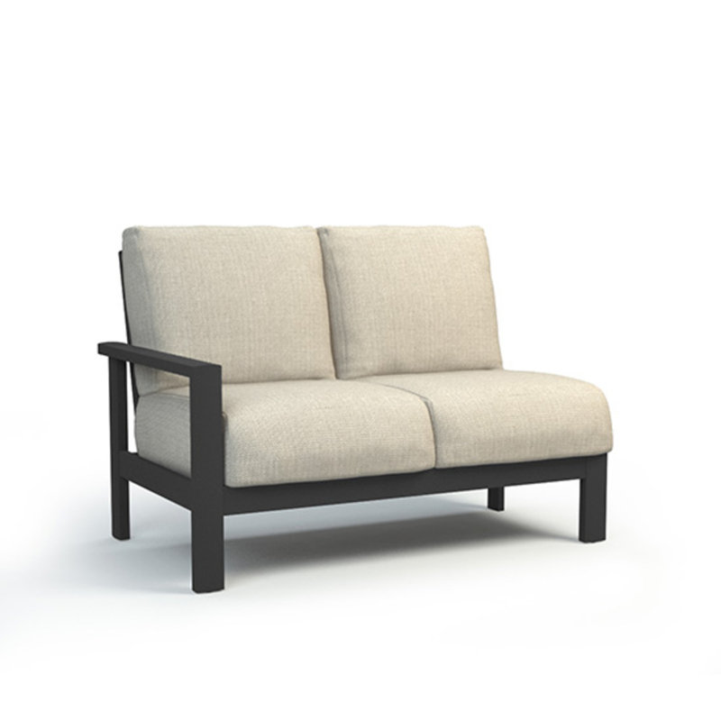 Elements Right Arm Loveseat With Modular, Solve Linen, Onyx
