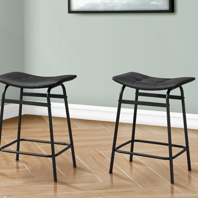 Ensemble de 2 tabourets de bar modernes en similicuir au look élégant et sans dossier pour plus de confort et de style