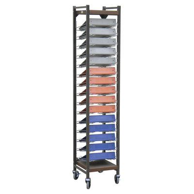 72'' H x 14.5'' W File Cart with Wheels