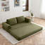 Canapé-lit convertible, canapé de plancher pliable en velours côtelé et coussins, multifonctionnel pour le salon et la chambre à coucher, vert-128896584