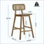 Tabouret de bar d'intérieur en bois, fini, ensemble de 2-157909825