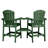 Wolak HDPE Outdoor Adirondack Chair Set With Table-884226479