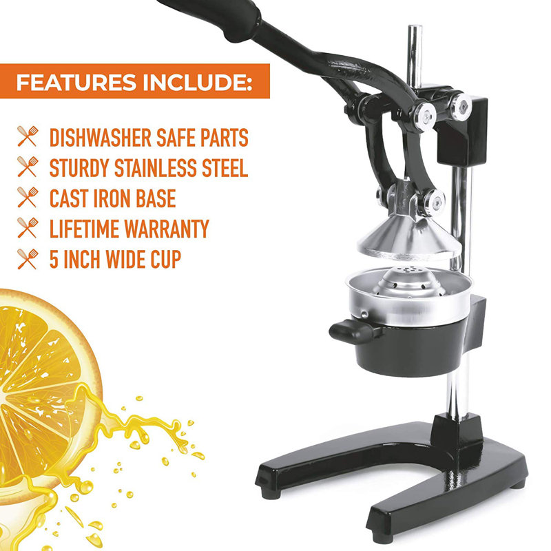 Heavy Duty Citrus Press with 2-in-1 Lemon Squeezer