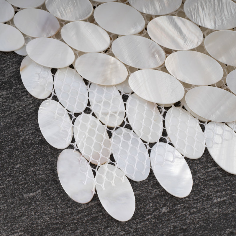 Mother of Pearl 1" x 1" Seashell Grid Mosaic Wall Tile