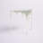 Moderna Aluminum Metal Abstract Crescent Drip Living Room Console Table with Melting Designed Legs and Shaded Glass Top-1750573109