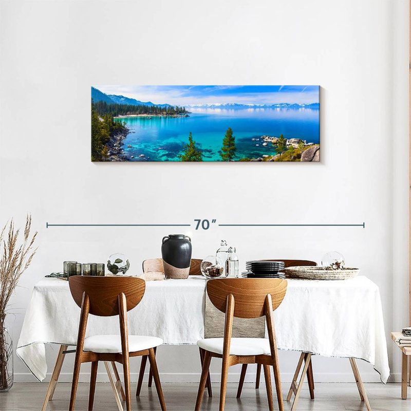 Lake Tahoe Tranquility Canvas Print, 18" H x 54" W x 1.25" D