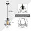 Kumari 1-Light Geometric Pendant – Industrial Cage Ceiling Light in Matte Black by Borough Wharf-584143137