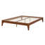 Base de lit plateforme en bois avec support en lattes de bois-118028177