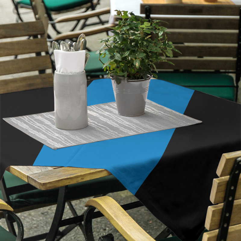 Nappe basket Orlando, Noir / bleu / noir