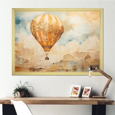 Minimalisme, montgolfière, voyages sur toile