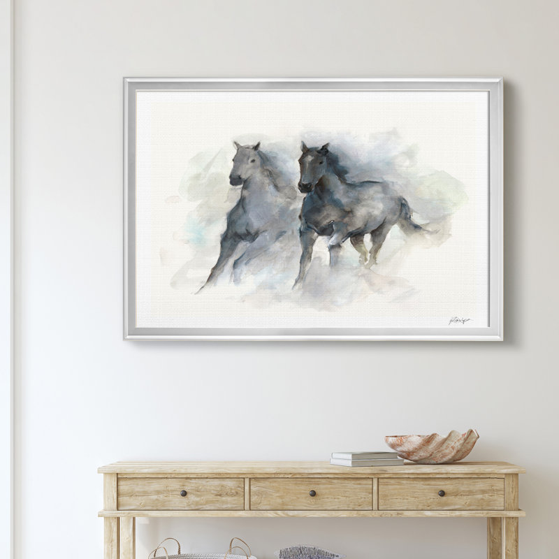 «Run Free II», impression sur toile encadrée, Argent, H 22,5 po x l 30,5 po x P 1,5 po
