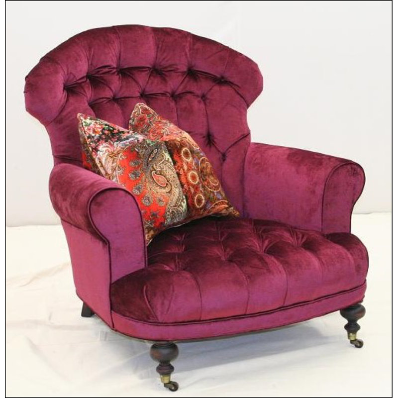Armchair, Tennison Dove, French Dark Chocolate