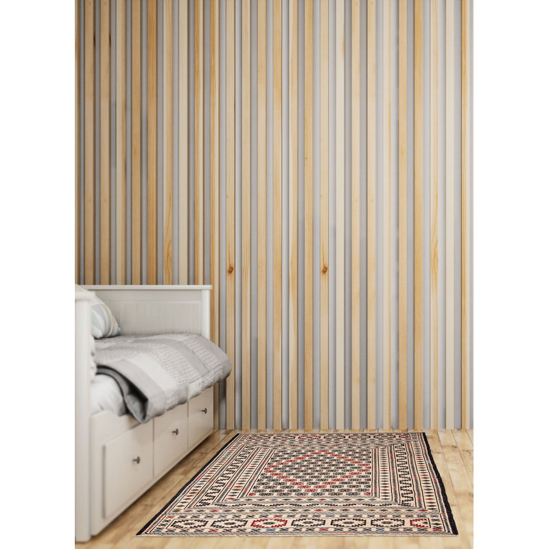 Tapisserie crème Zaid Kilim 4 pi 2 po x 6 pi 0 po