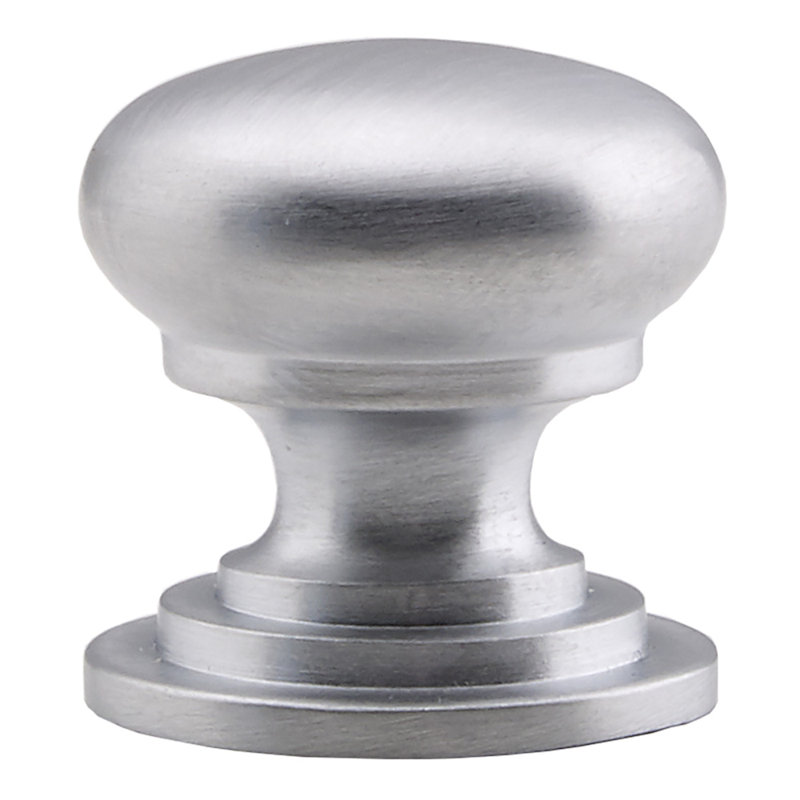VICTORIAN KNOB (ONE PIECE) 25Mm, Satin Chrome, 4.2cm H x 4.2cm W x 4.2cm D