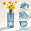 Ensemble de 12 vases à bourgeons bleus, petits vases à fleurs en cristal transparent en vrac, formes variées pour centres de mariage rustiques, décorations de table et décorations pour la maison