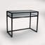Leother 100cm Glass Top Console Table