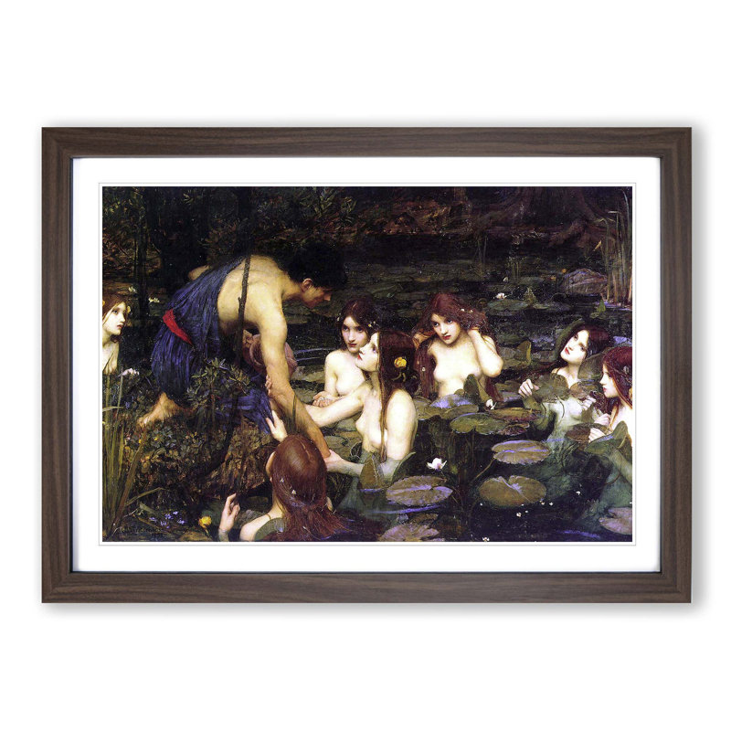 John William Waterhouse - Single Picture Frame Painting, Walnut