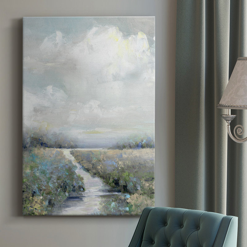 Péninsule - Peinture sur toile tendue, H 36 po x l 24 po x P 1 po