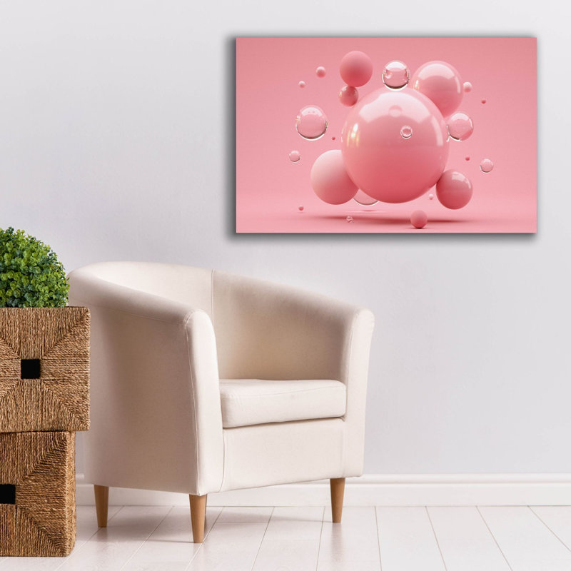 «Bubble Gum» par Epic Portfolio, art mural sur toile, H 26 po x l 40 po x P 1,5 po