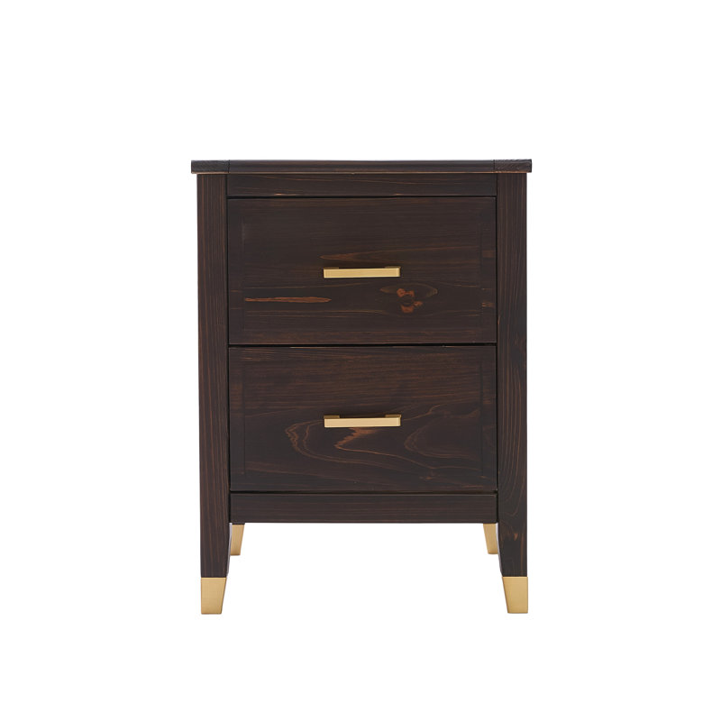 Dibble 45cm W Bedside Table, Brown