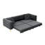 Canapé-lit bouton 31, 4 avec siège mobile, profondeur de 28,4 po et pieds invisibles pour chambre à coucher dans un lit orange de 97,7 po, bureau de soutien confortable gris