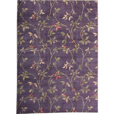 Hand-Knotted PURPLE Area Rug