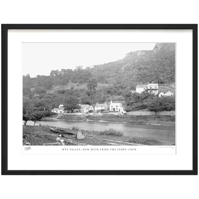 Wye Valley, New Weir From The Ferry C1878 - Single Picture Frame Print, 45cm H x 60cm W x 2.3cm D