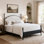 Fawnda Metal Four Poster Bed with Upholstered Headboard