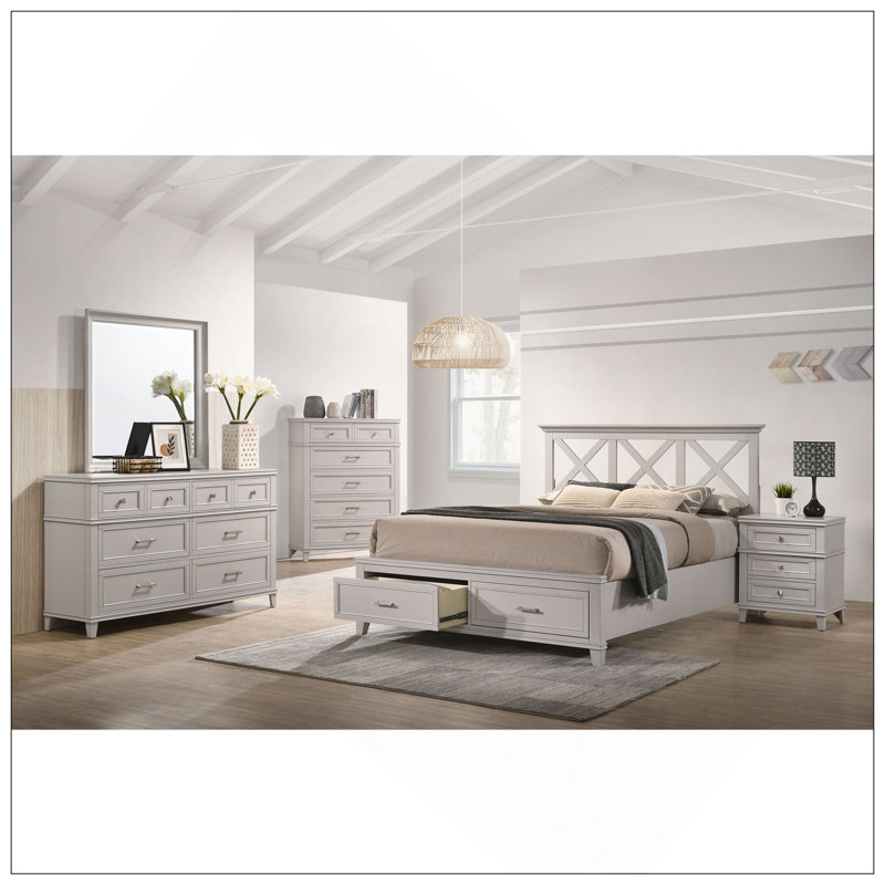 Commode 5 tiroirs Grey, Gris