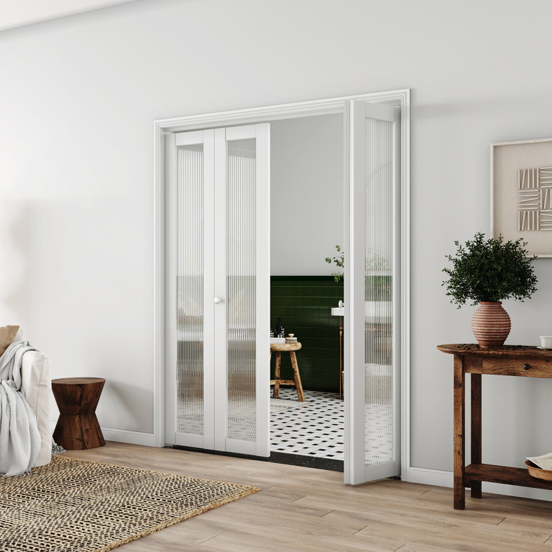 Porte pliante en bois massif 1-Lite, 60 po x 80 po, 2