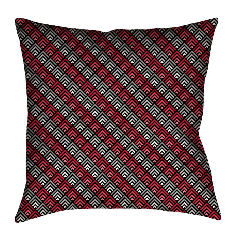 Coussin Katelyn Elizabeth, 14 po x 14 po, Rouge, Polyester