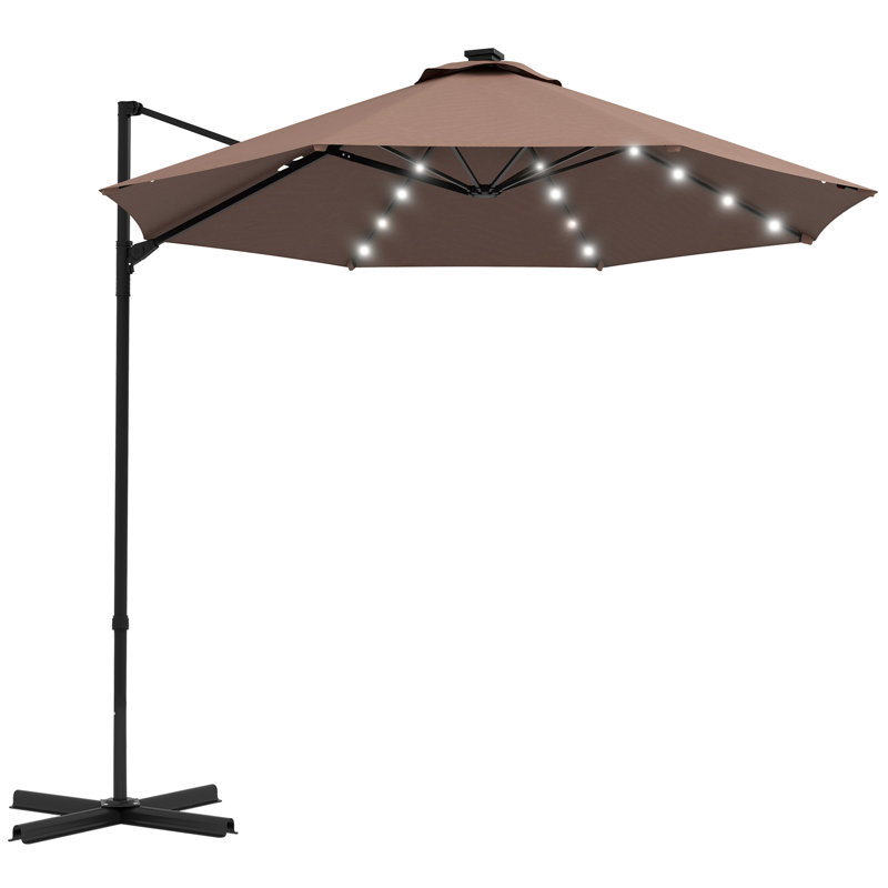 Parasol en porte-à-faux avec manivelle de 115,4 po Shadera
