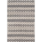 Andreous Ikat Handwoven Taupe/Charcoal Area Rug
