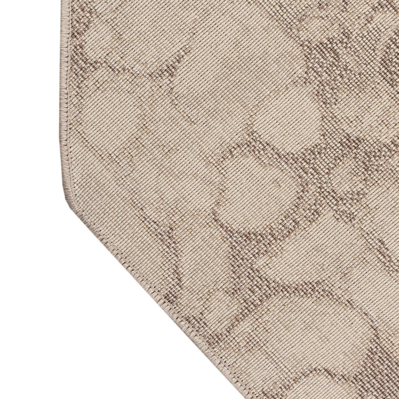 Tapis brun Kennebec, Octogone 7 pi x 7 pi