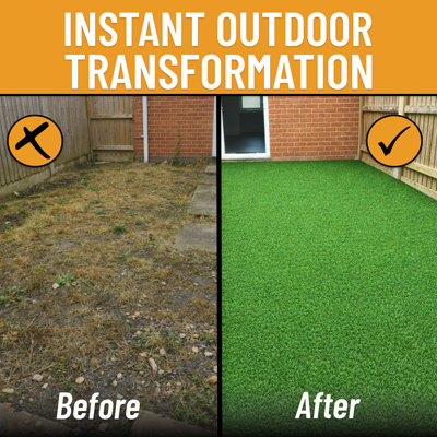 Indoor/Outdoor Low Pile Lite Grass Turf Rugs and Rolls Customized Size For Balcony, Patios