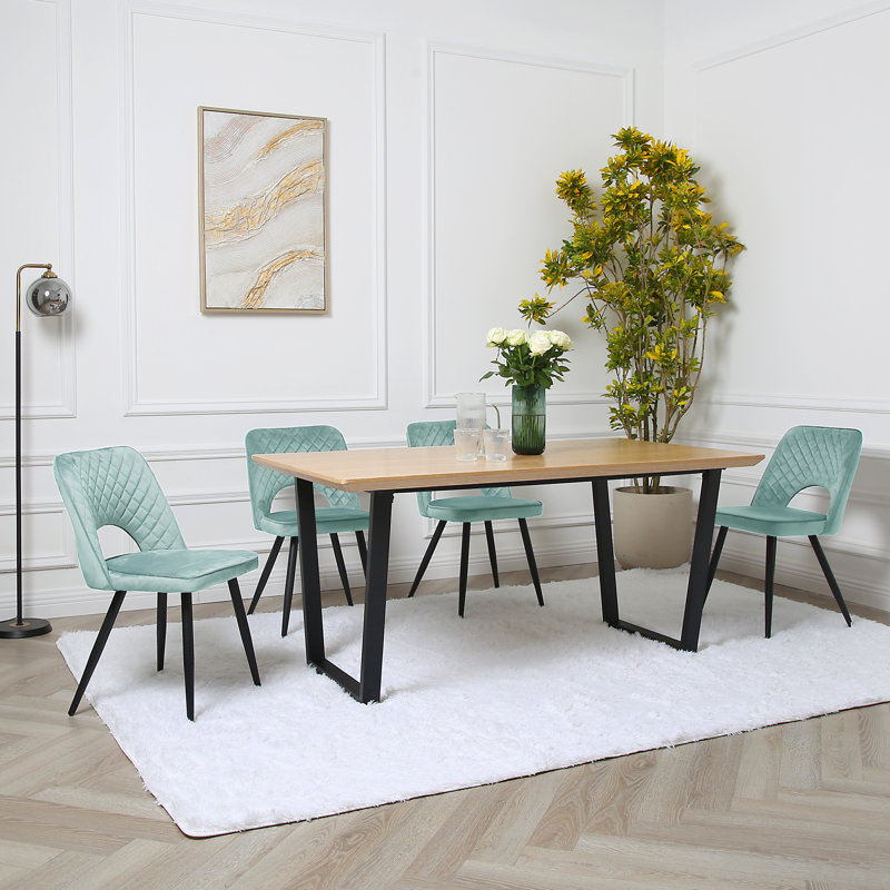 Asfand 4 -Person Dining Set, Teal