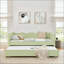 Divan-lit rembourré polyvalent 3 en 1 avec couchette coulissante et poches de rangement latérales, idéal pour les espaces multiples et les espaces restreints-131208704-131208708